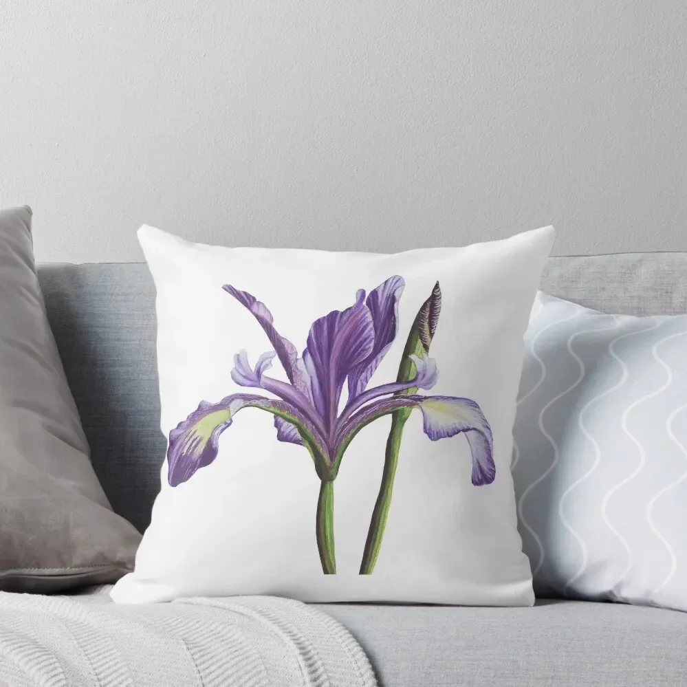 

Purple Iris flower in watercolor Throw Pillow Cushions Cover Christmas Covers ornamental pillows for living room Pillow