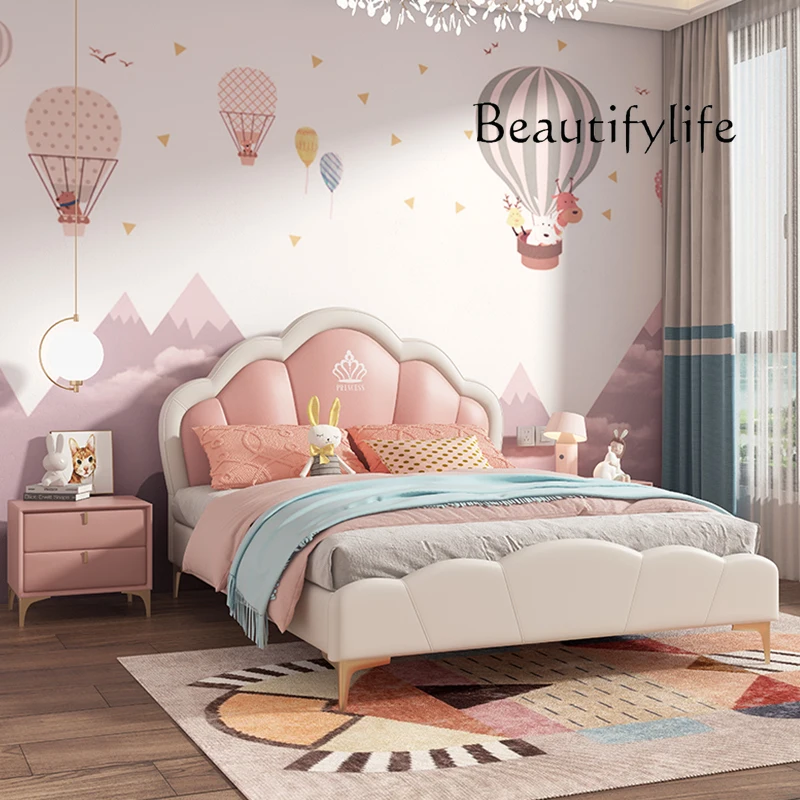 

X Normal Decoration Kids Beds Wooden Safety Simple Single Design Children Beds Princess Modern Camas Infantiles Furniture Home