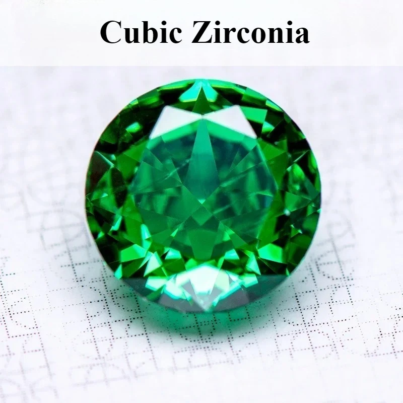 

Высокоуглеродистый бриллиант, кубический цирконий, класс 5А, темно-зеленый цвет, круглая форма, 4k, измельченный лед, огранка, свободный лабораторный циркон, ювелирные изделия из драгоценных камней