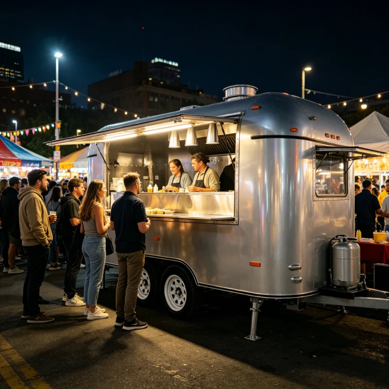Mobile Food truck Trailer for Beverages Desserts with Easy Operation for Scenic Spots and Beaches Customized Color Scheme