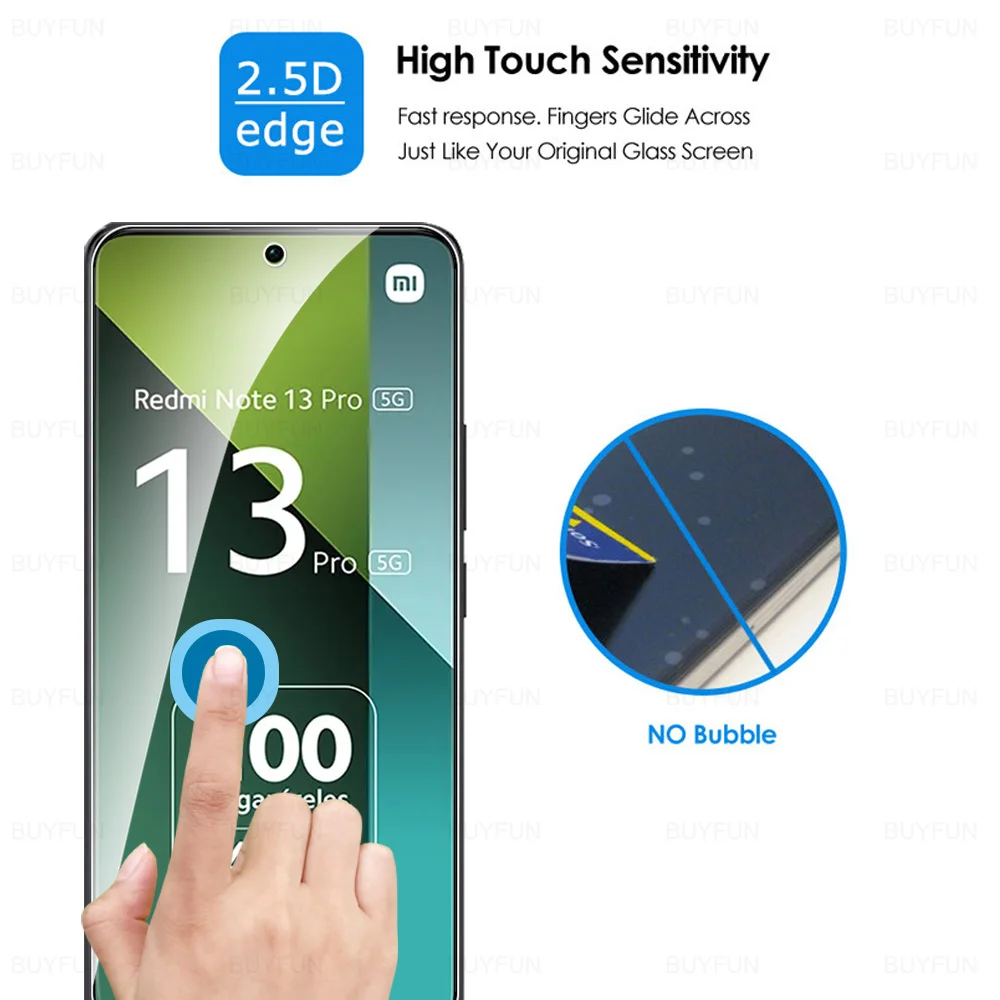 Vetro temperato 8 in 1 per Redmi Note 13 Pro 5G vetro per fotocamera per Xiaomi Redmy Note13 13Pro Note13Pro 4G HD protezione dello schermo dell'obiettivo