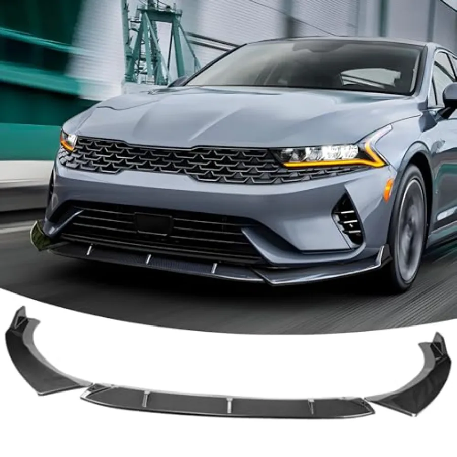 

STSEV01 Front Bumper Lip Splitter Spoiler Compatible with KIA K5 EX/LX/LXS/GT 2021-2026 and Kia K5 GT/GT-Line 2025 2026 3pcs Ai