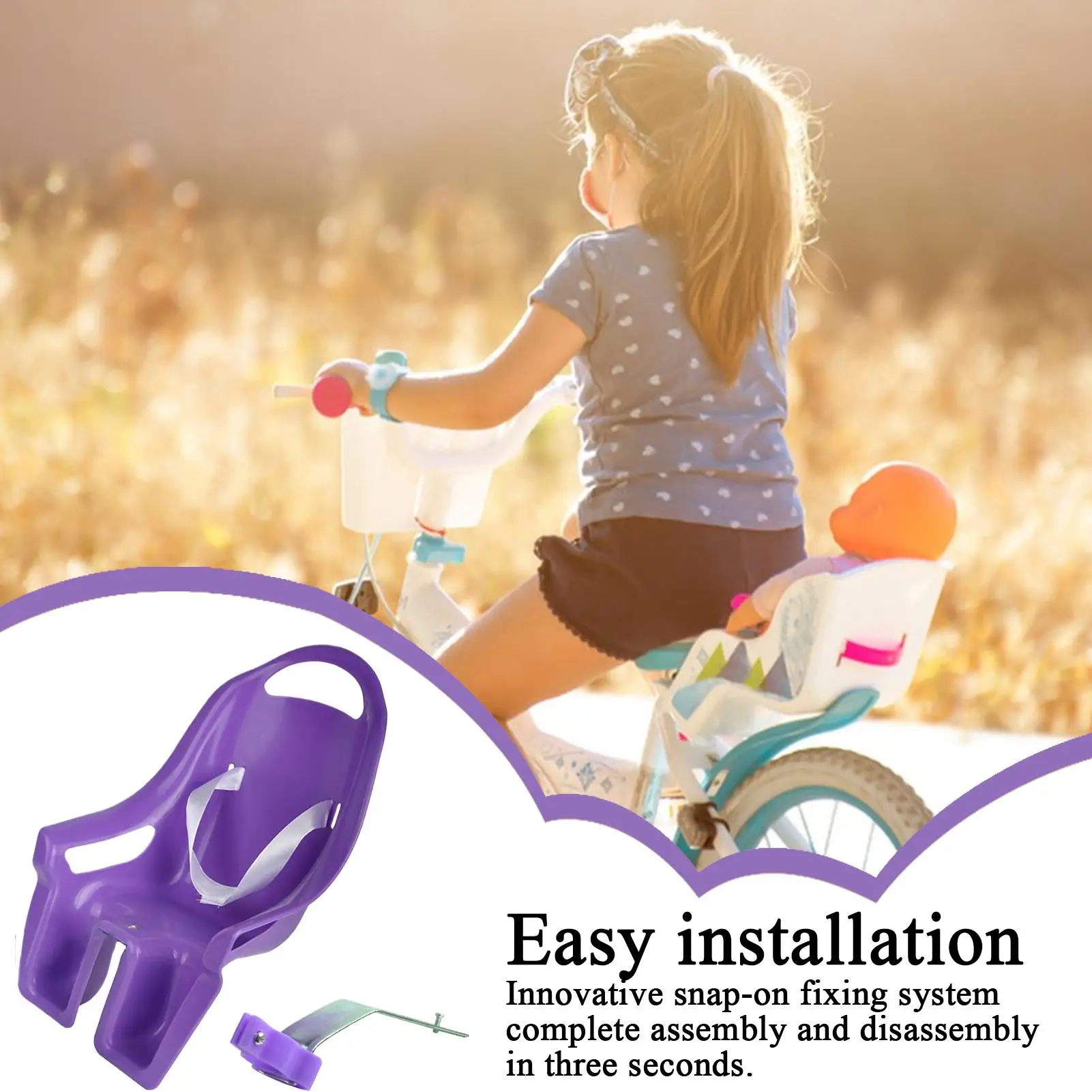 

Крепление для велосипедного сиденья для кукол, аксессуары для кукол, регулируемое сиденье для велосипеда, оборудование для катания на велосипеде для детей, для дочери