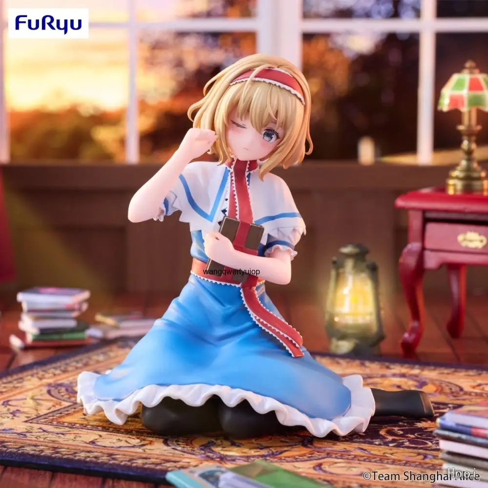 In Stock FuRyu Original Genuine Touhou Project Alice Margatroid Noodle Stopper Figure 10cm Anime Girl Model Toys Birthday Gift