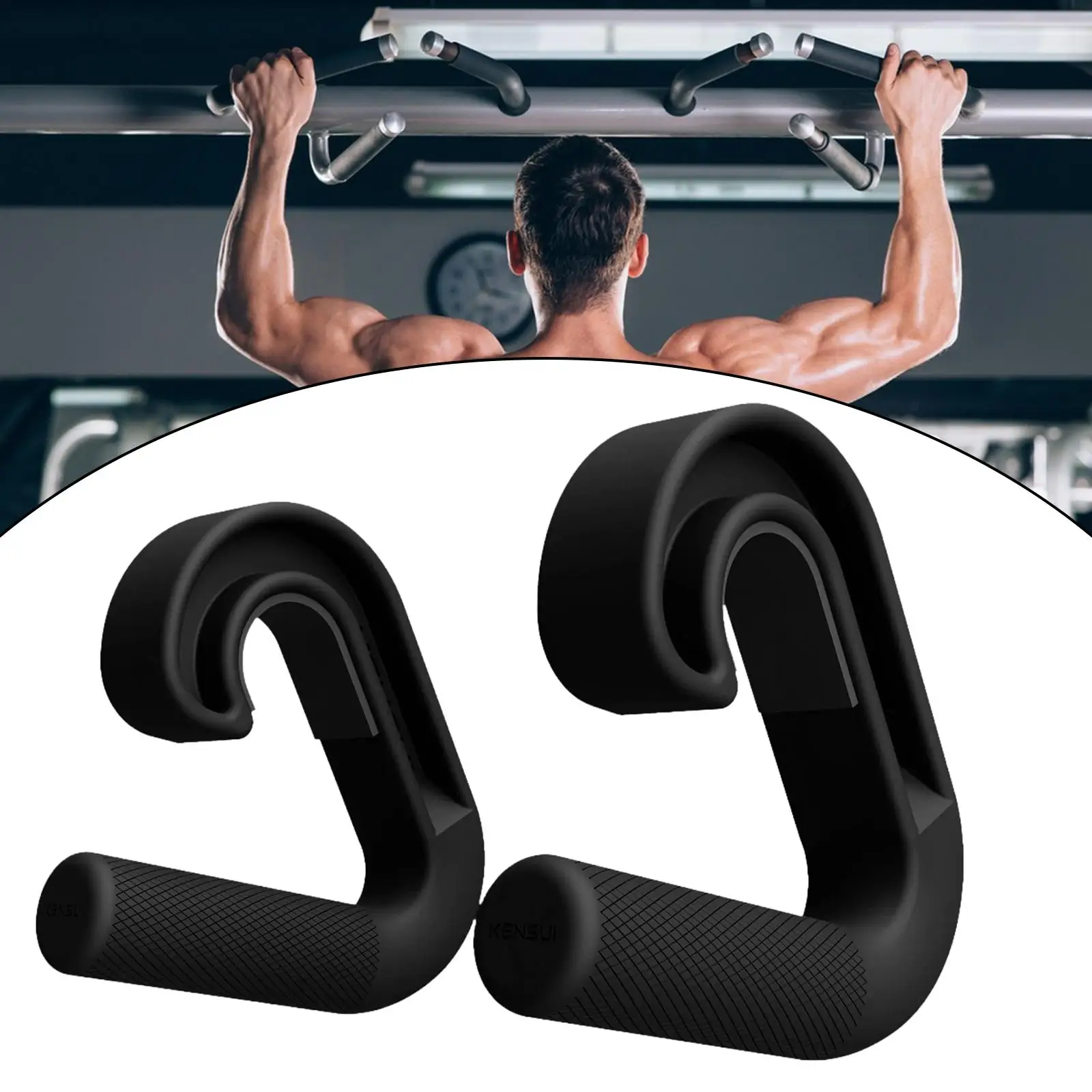 

2Pcs Pull up Bar Handles Resistance Band Handles Grips Non Slip Pull Down Machine Attachment for Pull up Bars Fitness Gym