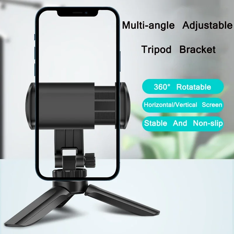 Treppiede portatile Mini treppiede da tavolo adatto per IPhone Samsung staffa stabilizzatrice per fotocamera Live per Smartphone con regolazione Multi-angolo