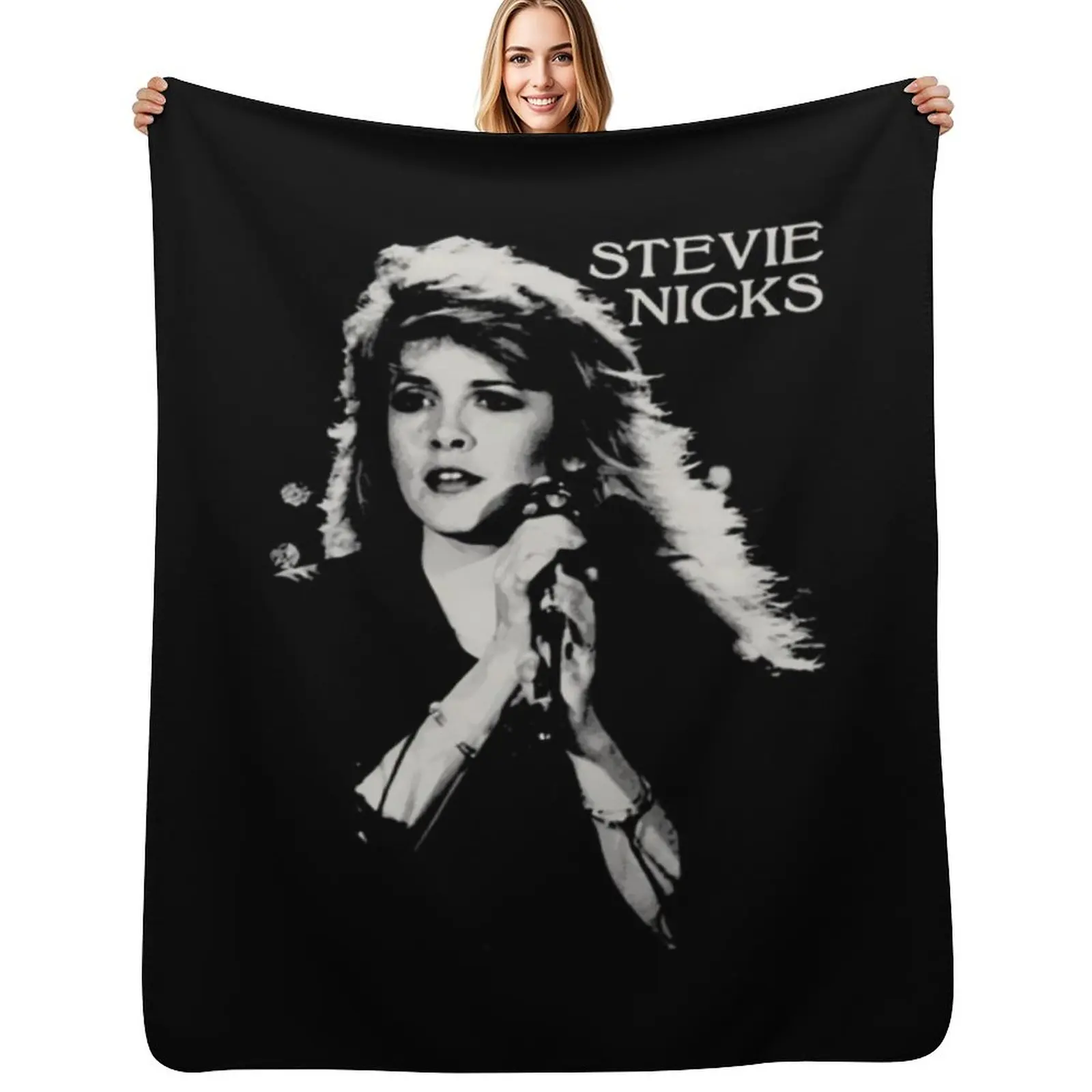 

Stevie Silhouette - Stevie Nicks Throw Blanket Luxurious Soft Blanket Holiday Gift for Family