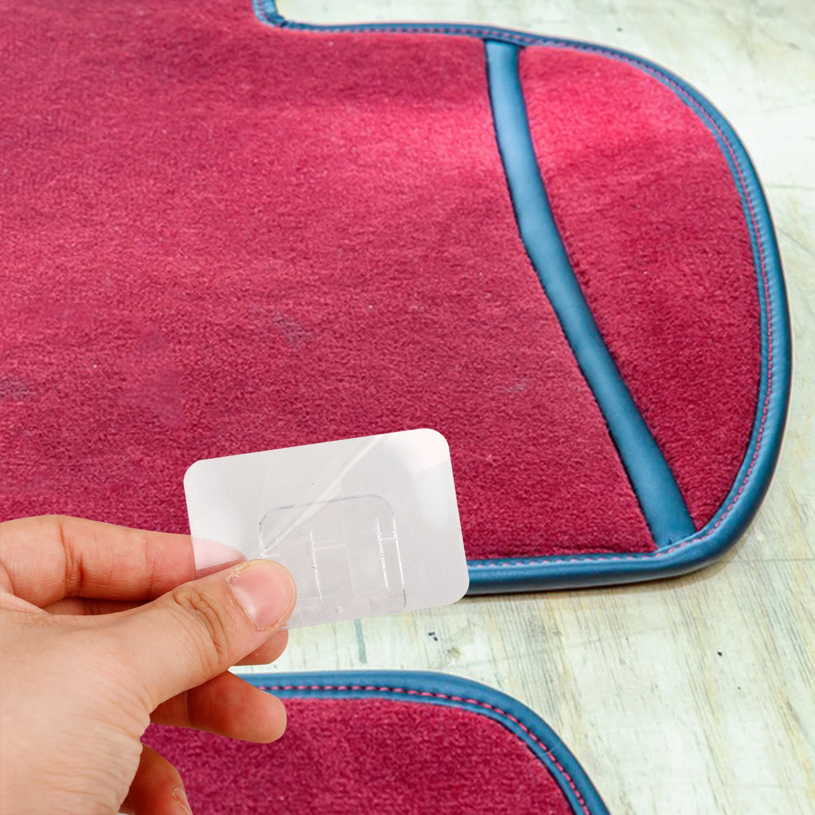 

50pcs Car Mat Fixing Sticker Retainer Clips Floor Mats Holder Invisible Detachable Mechanism Plastic Trunk Pads Vehicle Supply
