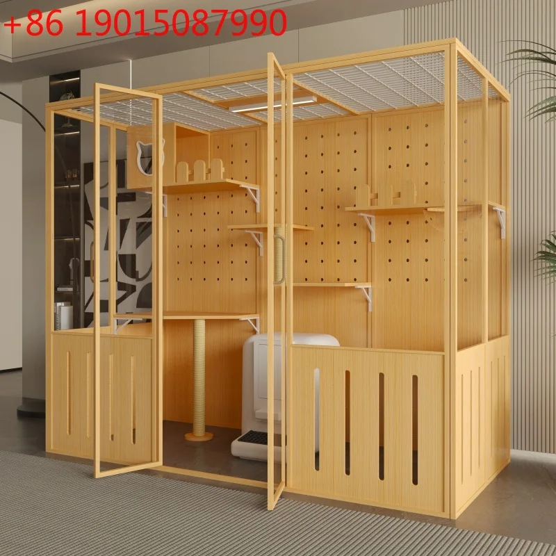 

Pet Cabinet Large Cat Cage Villa Cat House Home Luxury Cage Interior Glass Cat Villa Panorama