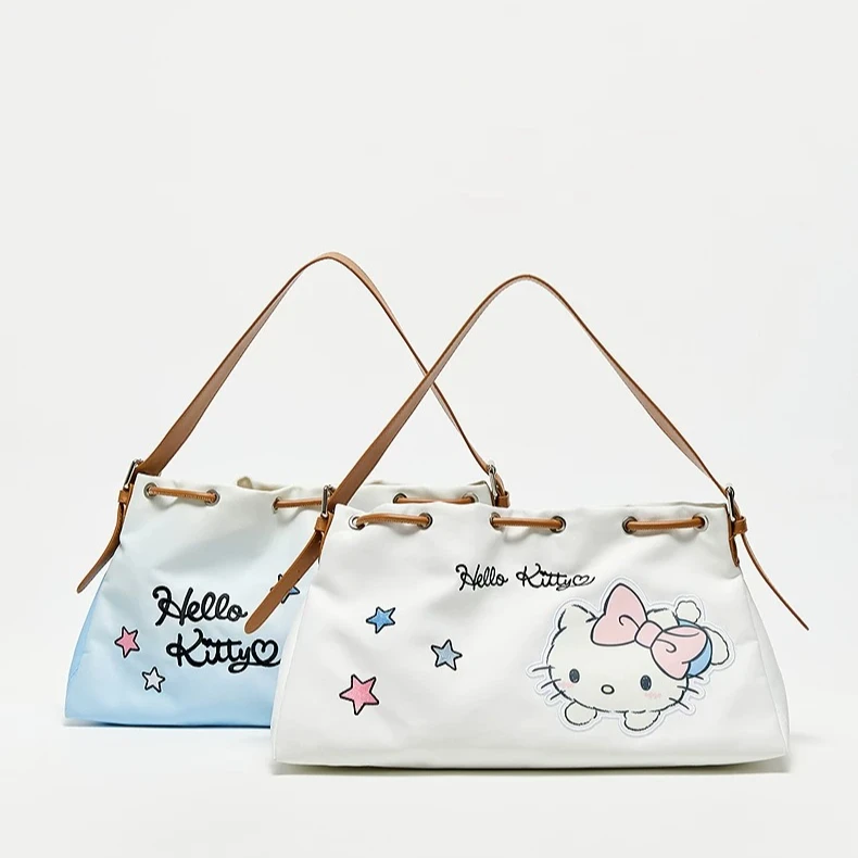

Sanrio Family Blue and White Shoulder Bag Decorative Bag Cute Fashion Life Portable Daily Good Things Bag