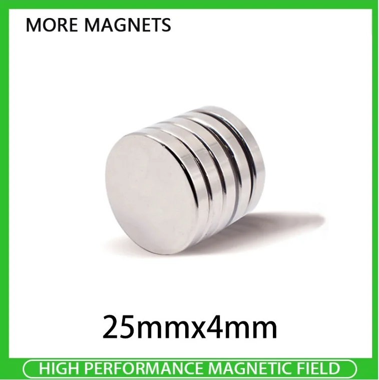 

2/5/10/15/20/30PCS 25x4 mm Disc Powerful Strong Magnetic Magnets N35 Round Permanent Magnet 25x4mm Rare Earth Magnet 25*4 mm