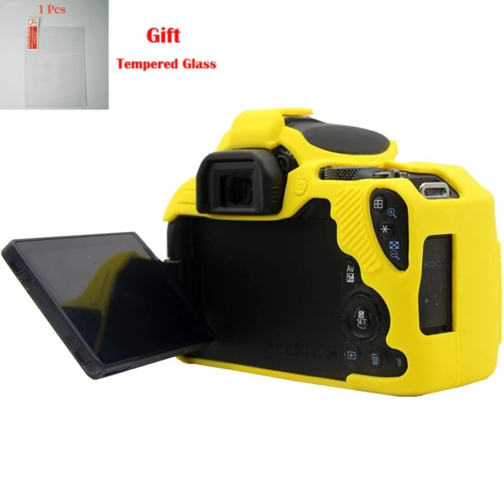 

For Canon EOS 200D Mark II 250D Rebel SL2 SL3 Soft Silicone Armor Camera Body Case Protective Cover