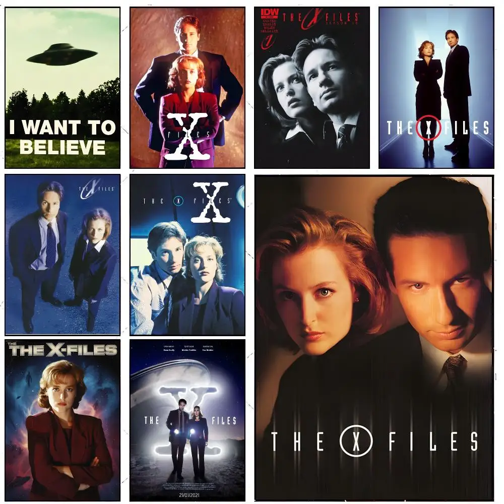 X File TV Poster Retro HD Art Sticky Wall Waterproof Home Living Room Bedroom Bar Aesthetic Decoration