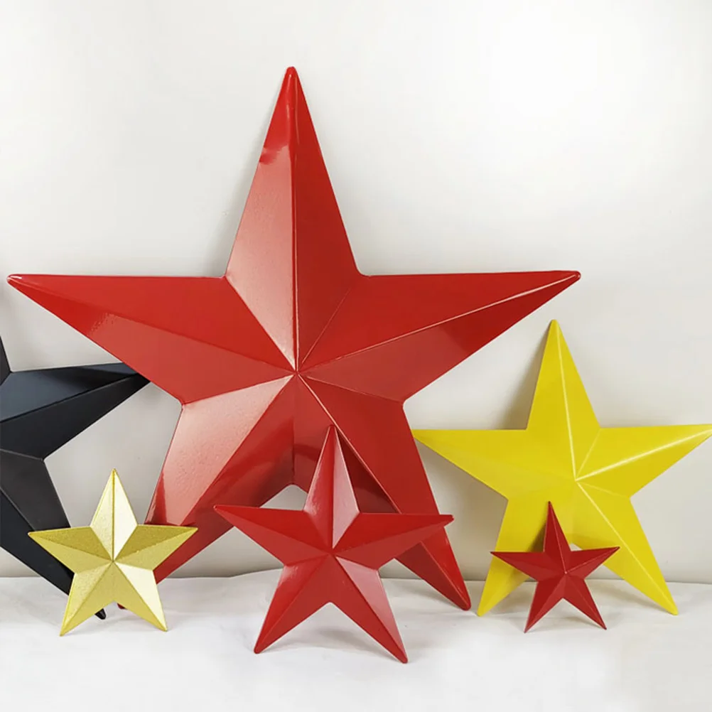 Three-dimensional Pentagram Iron Five-pointed Star Decor Vintage Rustic Wall Metal