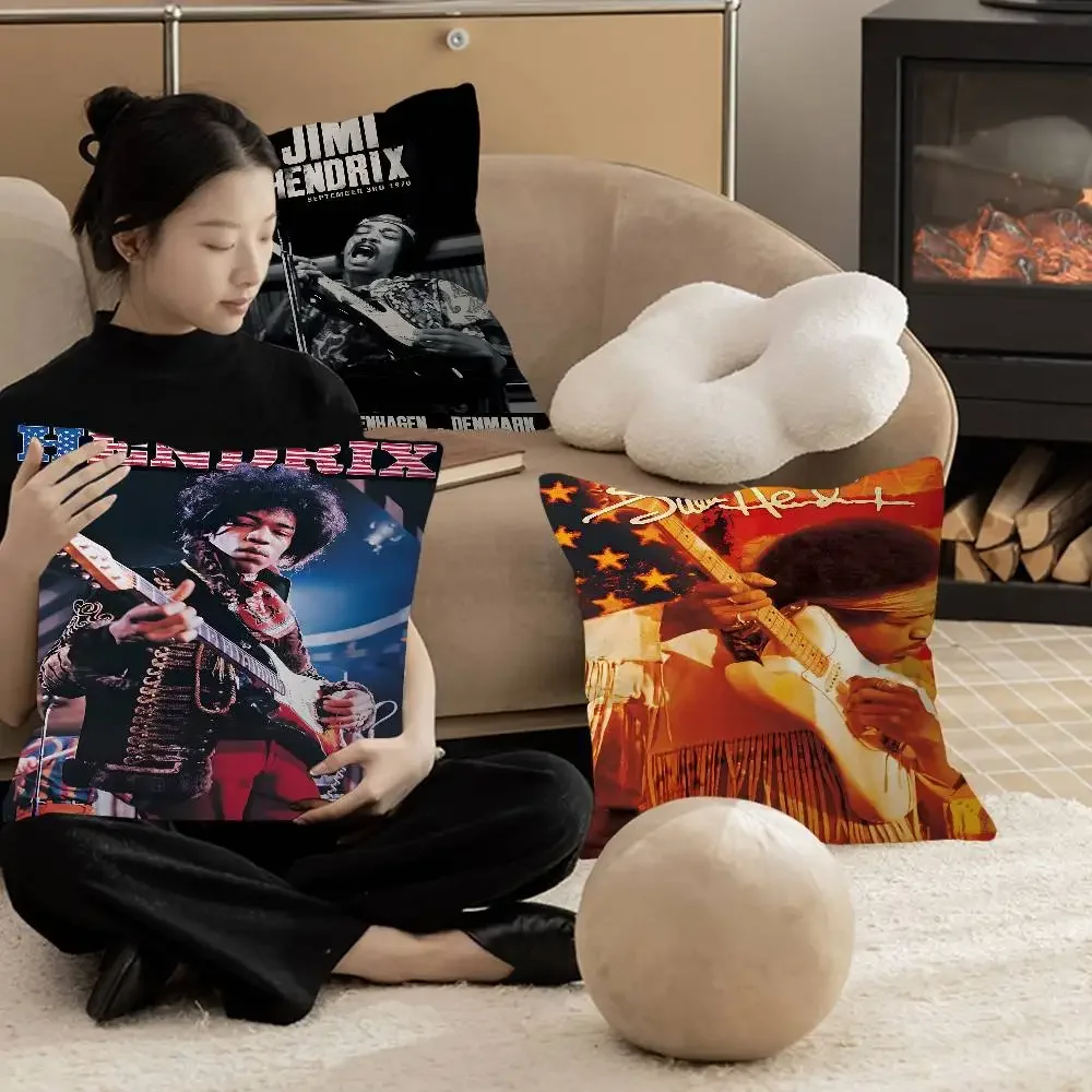 J-Jimi Hendrix Kraft Papper Maple Design Cushion Cover Happy Autumn Harvest decor Holiday Decorati Pillow Cover