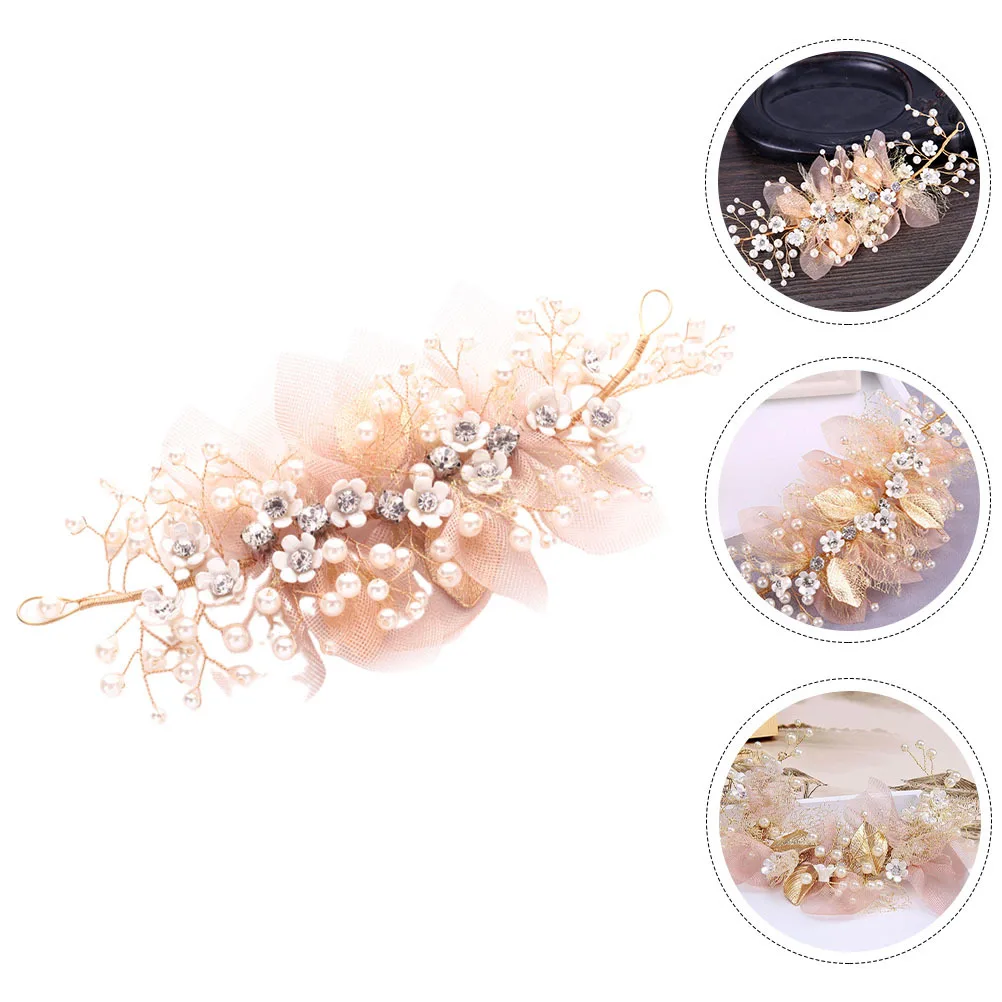 أنيقة العروس خوذة الزفاف الشعر التبعي الزفاف زهرة ديكور الساحرة المبهر عقال زهرة المرأة خوذة #6