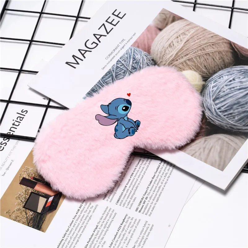 Disney Stitch Peluche Sopracciglio Punto Tinta unita Semplice Stampa di moda Pranzo Sonno Ombreggiatura Sopracciglio universale per uomini e donne