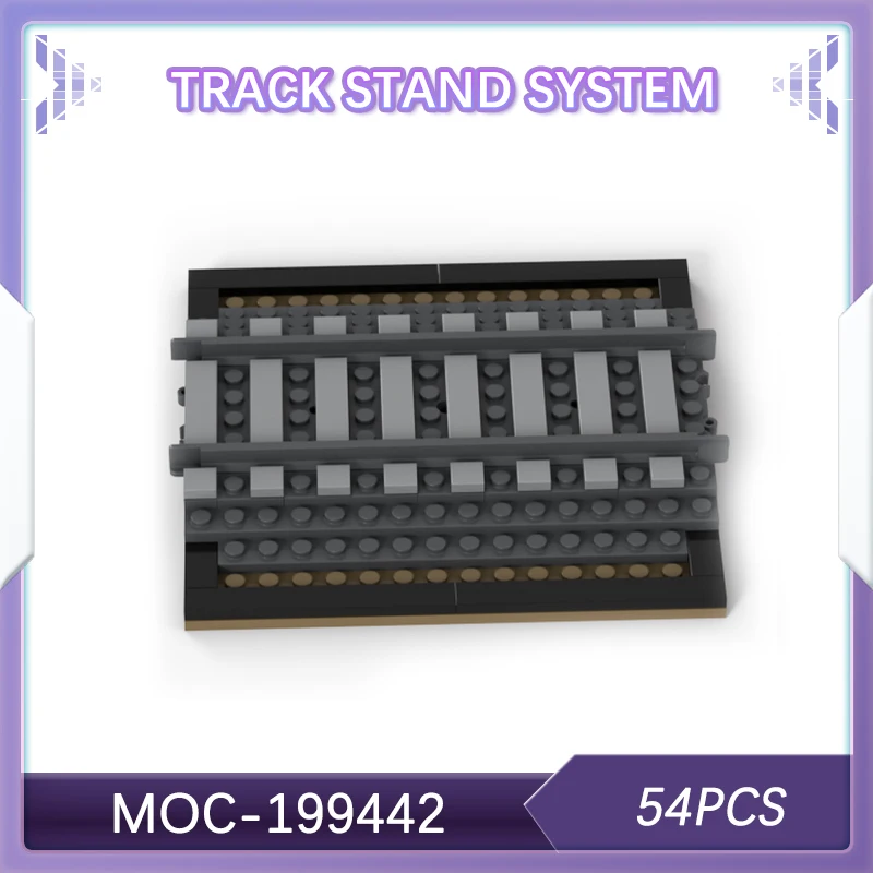 

54 шт., аксессуары для поездов, система направляющих, строительный блок, сборка городских направляющих, несколько совместимых аксессуаров, кирпичи MOC- 199442