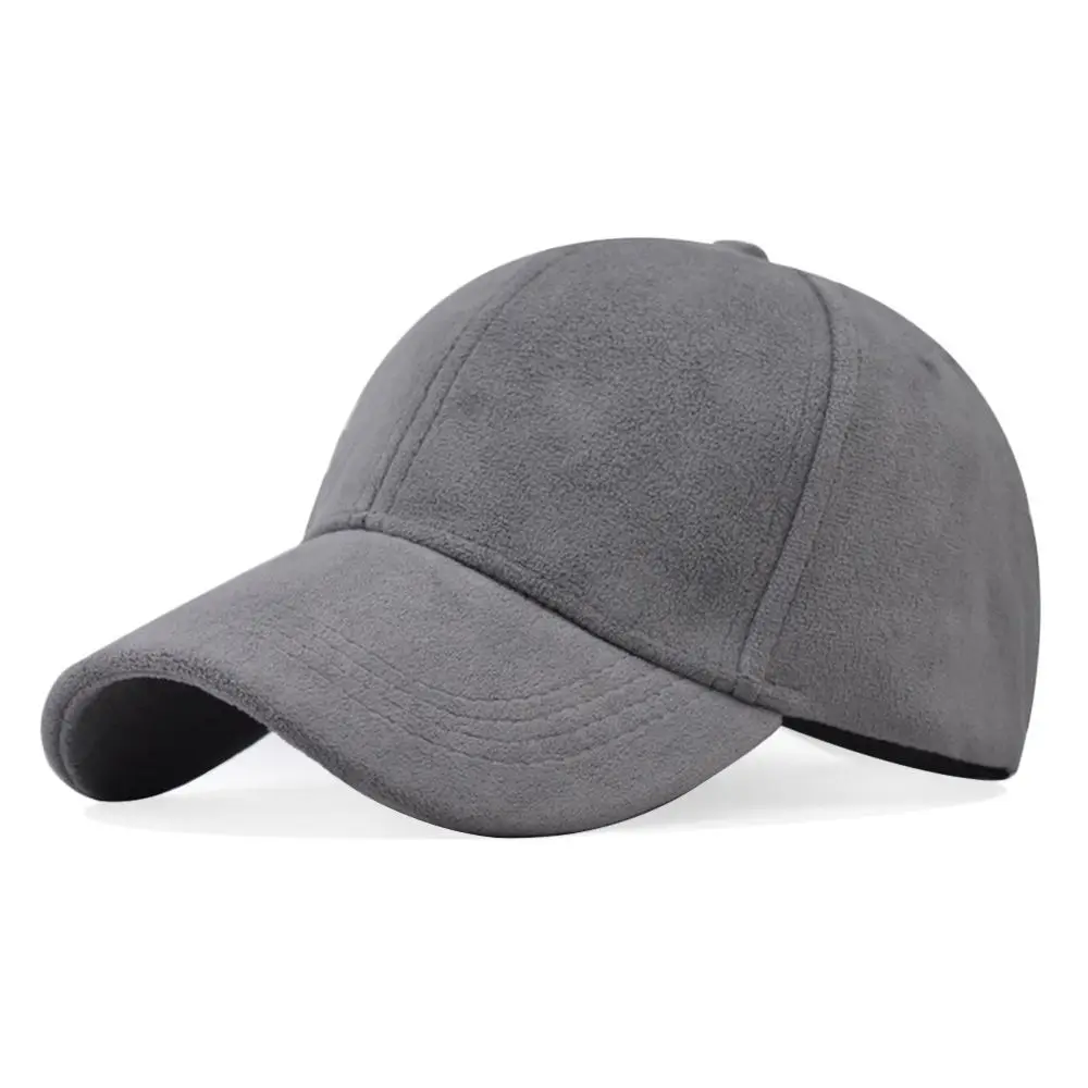 

Casual Suede Baseball Cap Breathable Adjustable Visor Cap Warm Outdoor Sun Hat for Men Women