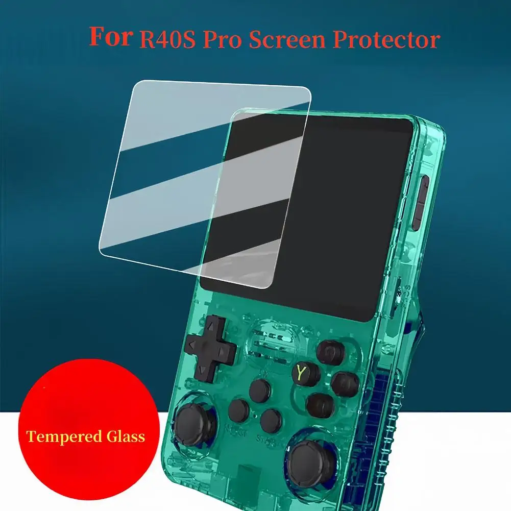 For R40S Pro Screen Protector Handheld Game Console Hardness Glass Scratch-resistant 9H Tempered 1pc X1Y4