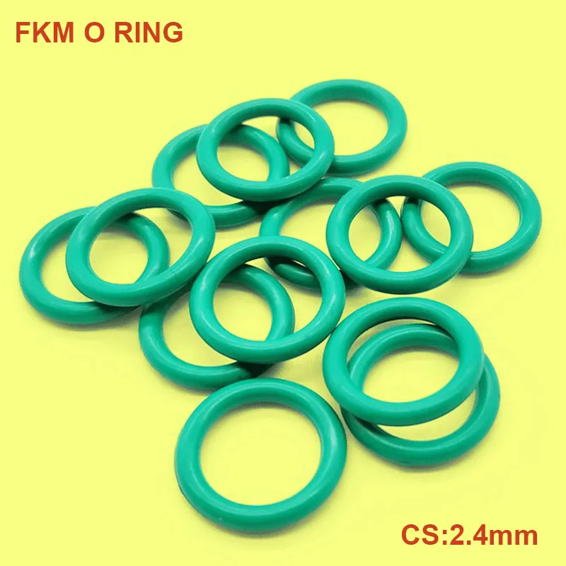 CS 2.4mm FKM  O RING Fluorine Rubber Oil Seal Washer Gasket Fluororubber O-Rings sealing ring