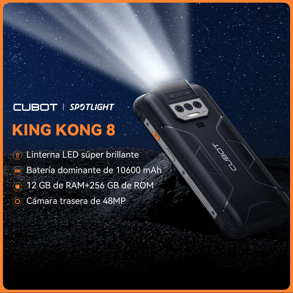 Cubot KingKong 8, waterproof IP68/IP69K, 12 GB RAM (6 GB + 6 GB extended), ROM 256 GB (supports 1 TB expansion), NFC, 10600 mAh battery, dual LED flashlight, GPS, add to cart