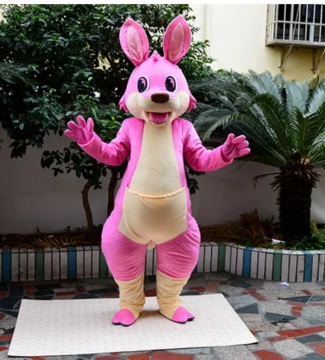 Nouvelle robe de festival LOVE pour adultes, costume de mascotte kangourou rose, déguisement de Noël, costume de mascotte d'Halloween, livraison gratuite