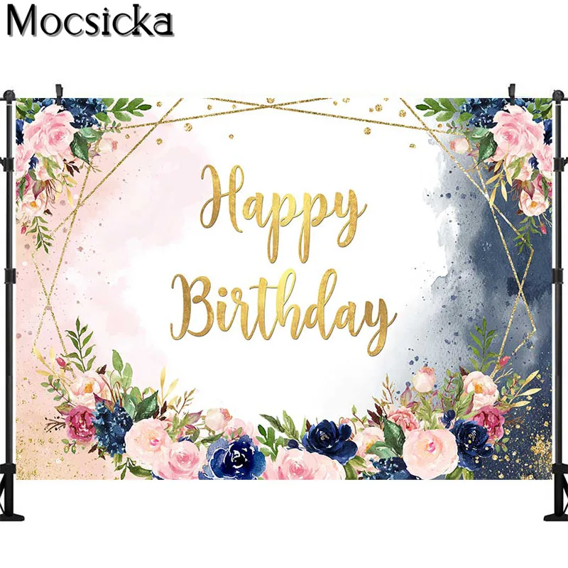 Фон для фотосъемки с надписью «Happy Birthday»