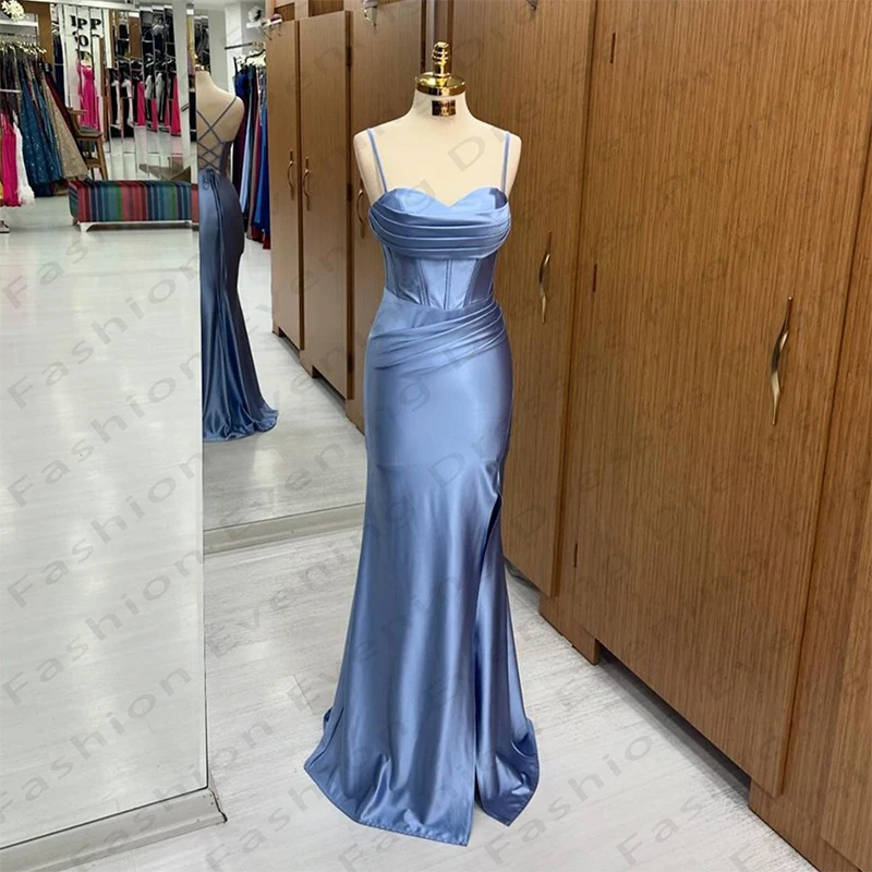 Gorgeous Women's Evening Dresses Sexy Off The Shoulder Sleeveless Spaghetti Strap Mermaid Princess Prom Gowns Fashionable Party