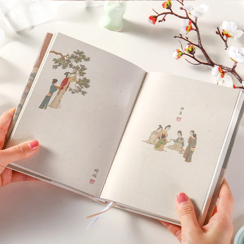 12pcs Sculpture Notebook A5 China-Chic Cultural Creative Illustrator Handbook Gift Box daily planner  note book  diary notebook