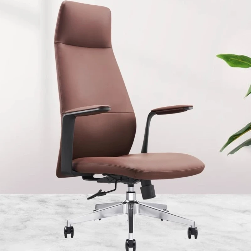 

Leather Executive Office Chair Modern Head Rest Pretty Comfort Office Chair Aesthetic Wheels Silla De Escritorio Furniture