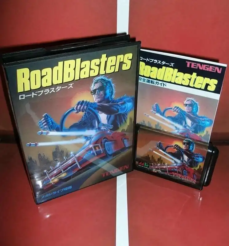 

Road Blasters Game Card with Box and Manual for 16 Bit Sega MD Megadrive Genesis System