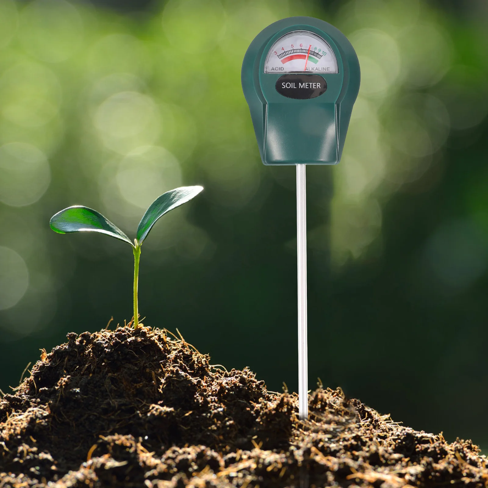 مقياس درجة الحموضة للتربة في الحديقة الاحترافي لقياس درجة الحموضة الدقيقة، مثالي لعصارة العشب في المزرعة والعناية بالنباتات الداخلية والخارجية