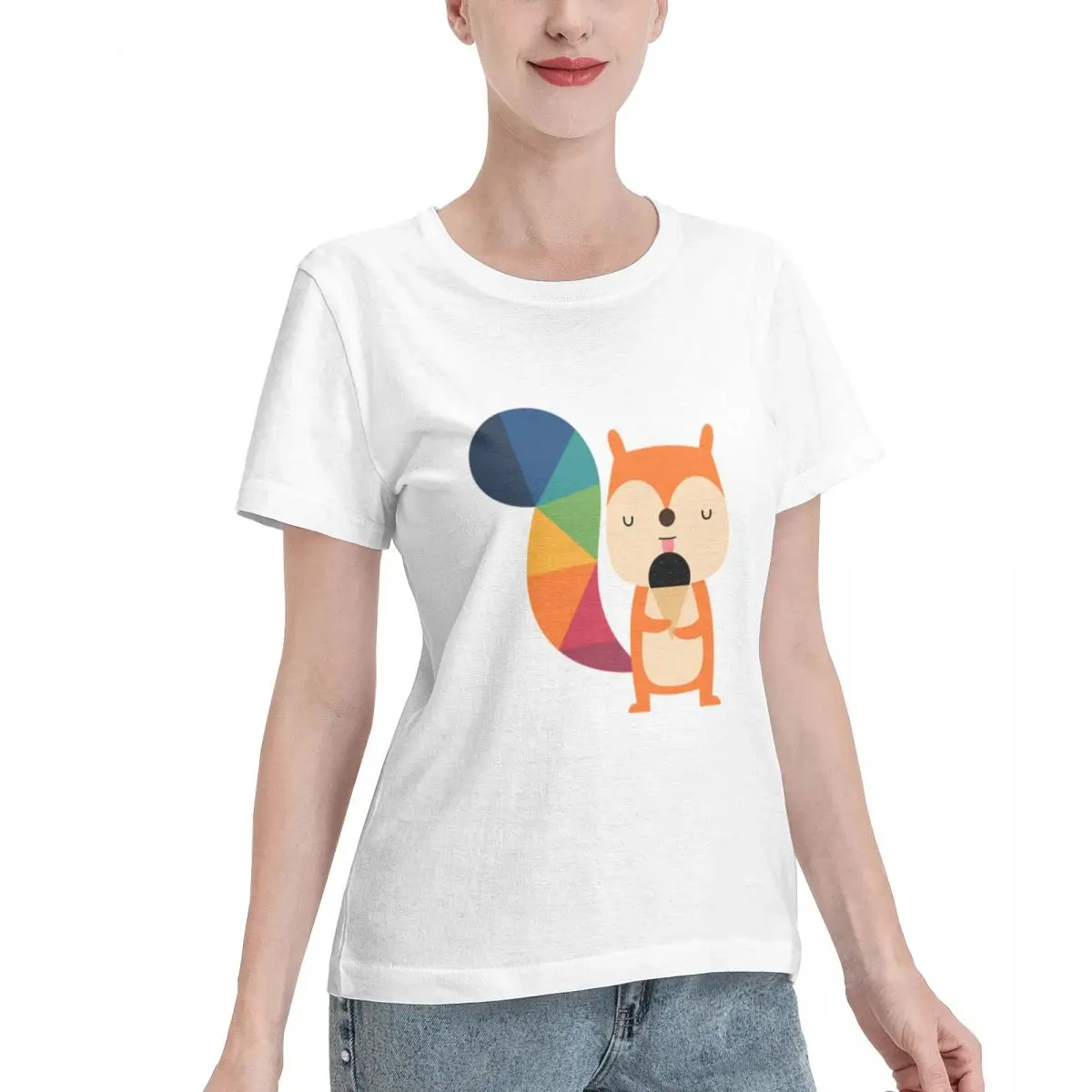 Soft Comfy Sweet Boxy Women's T-shirt Vintage Female Essential Clothing