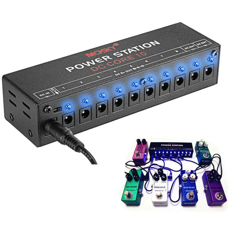 Multiplexer Power Supply, Electric Guitar Single-piece Ten-way 10-line 9V DC Adapter, Stable Voltage Regulation