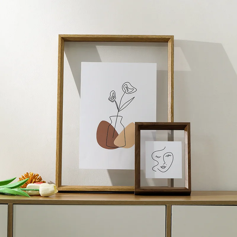 Double-sided transparent picture frame A4 table calligraphy display frame mounted frame 6 \