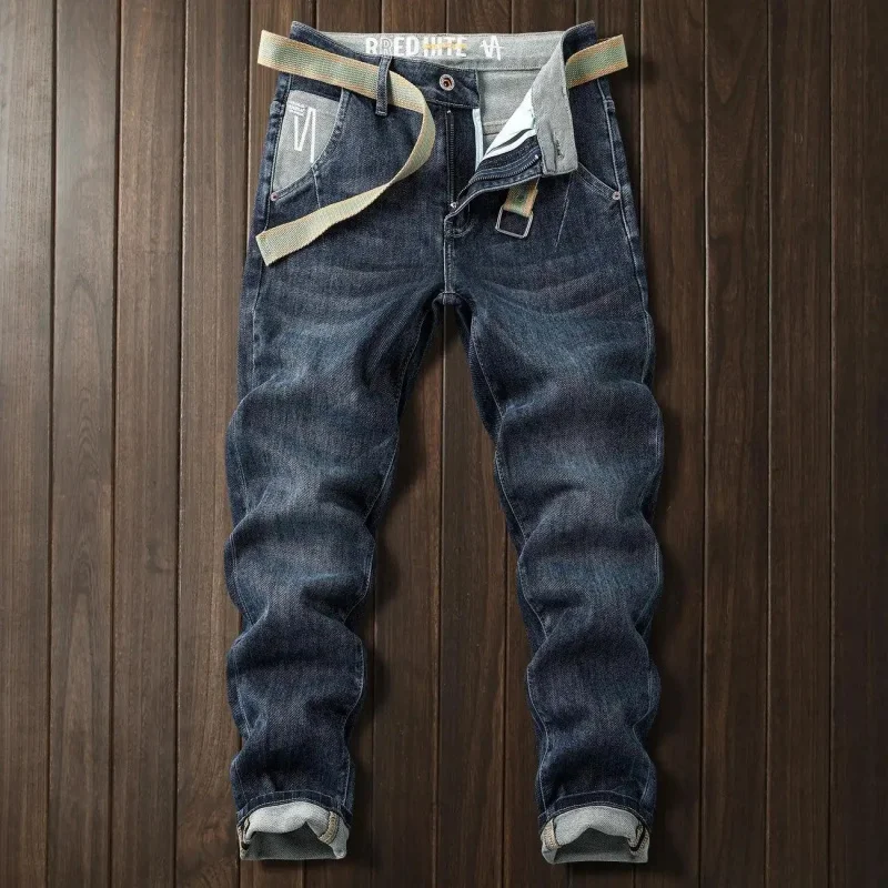 

2026 New Collection Men's Stylish Premium Denim Jeans Embroidered Pattern Fashion Slim Fit Straight Leg Slim Casual Versatile Hi