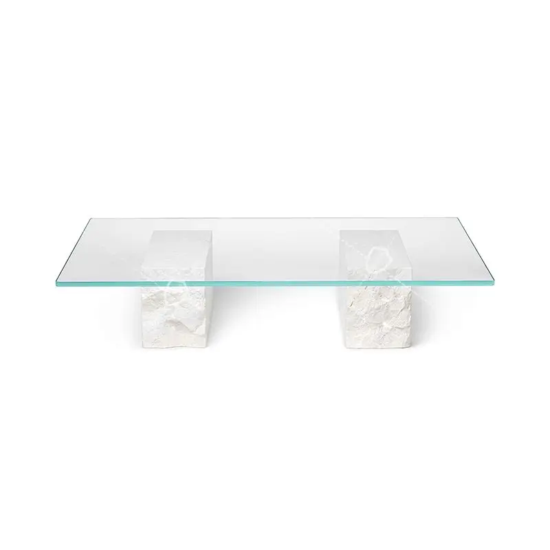 

Italian minimalist coffee table, elegant coffee table, minimalist imitation of stone concept, coffee table designer