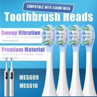 4PCS Replacement Brush Heads for XIAOMI MIJIA MES609/MES610 Pro Sonic Electric Toothbrush Sealed Package