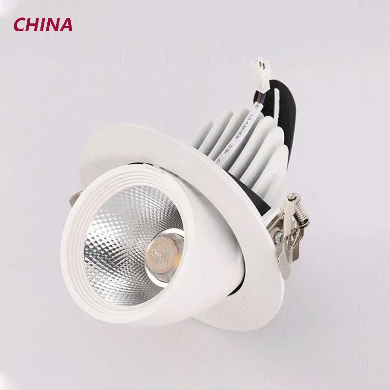 

LED Elephant Trunk Spotlights COB Telescopic Rotating Ceiling Spotlights Commercial Household Embedded Clothing Store Downlights