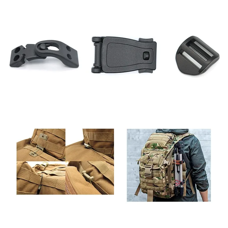 

Outdoor Rucksack Accessory Molle System Webbing Buckle Clip Backpack Mounting Buckle Camping & Hiking Gadgets Accessories