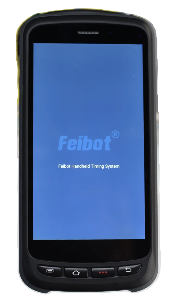 Feibot Race Timing Handheld RFID Reader 860-960MHz Frequency ABS Android 11 8GB ROM Built-in Result Software Access Control Card