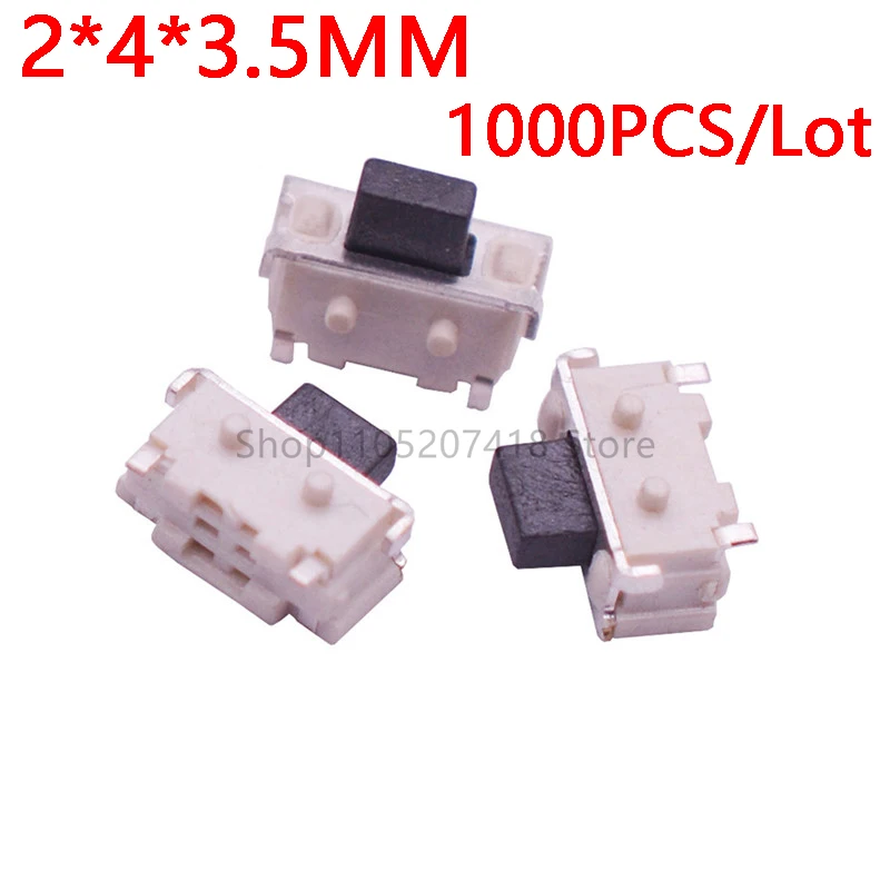 1000PCS/Lot 2x4x3.5mm 2*4*3.5mm Touch Switch SMD MP3 MP4 MP5 Tablet PC Power Switch Tactile Tact Push Button Micro Switch