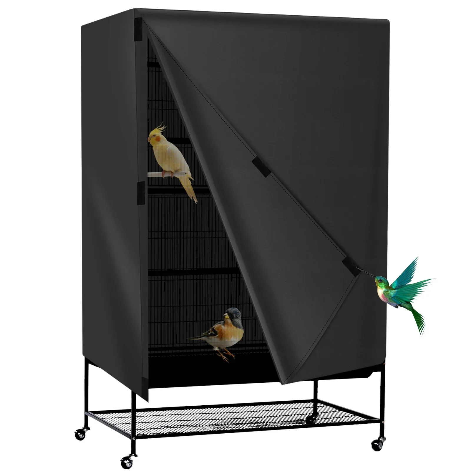 Bird Cage Cover Waterproof Oxford Cloth Pet Cage Cover Adjustable Birdcage Cover Large Safe Bird Night Cover for Parrot Finches