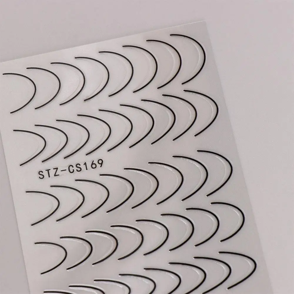 Transferência de folhas de unhas padrão geométrico unhas arte sliders decoração da arte do prego listra decalques manicure linhas 3d etiqueta do prego