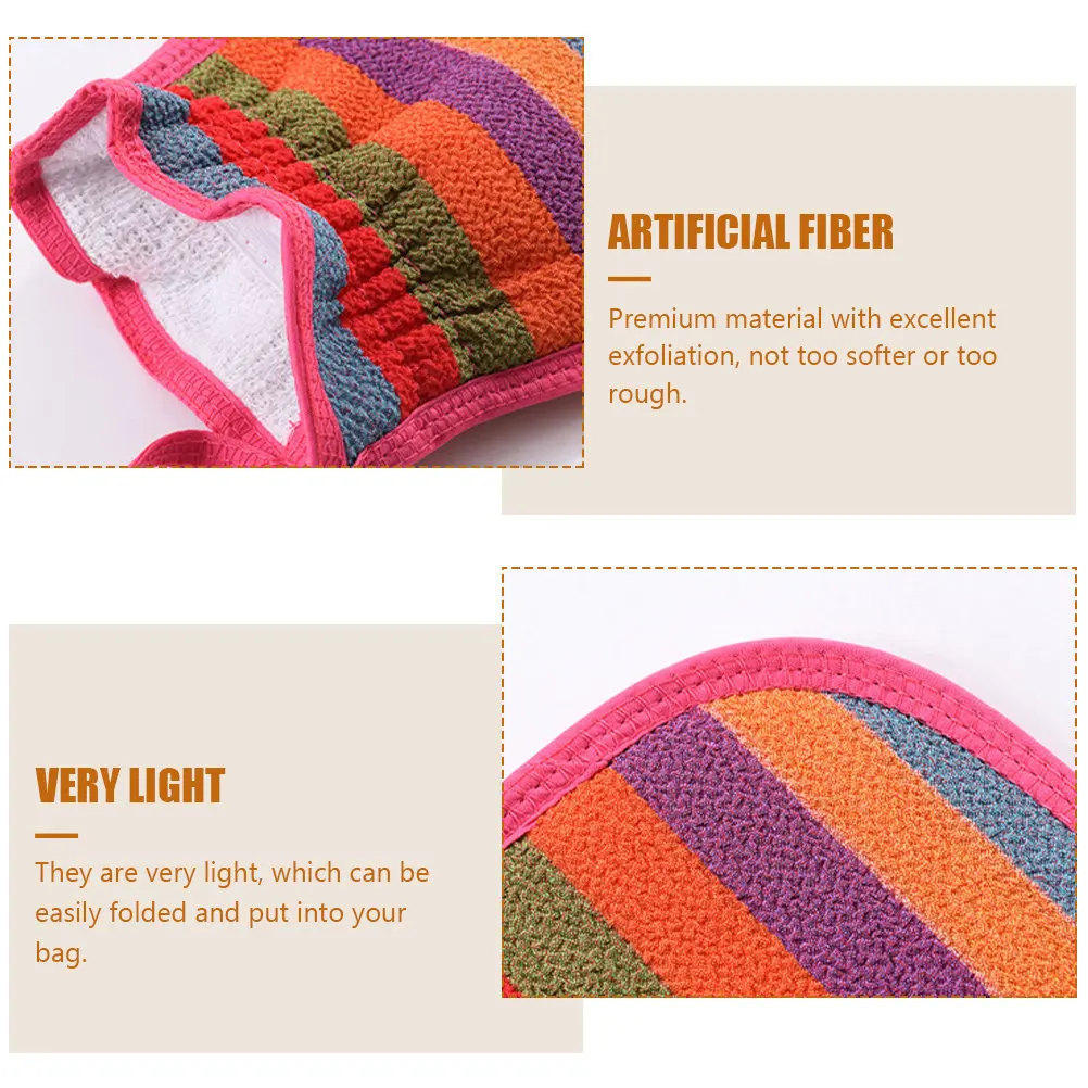 

3Pcs Exfoliating Bath Gloves Double Side Body Scrub Mitt for Shower Skin Exfoliator Glove Rubbing Bathing Towel