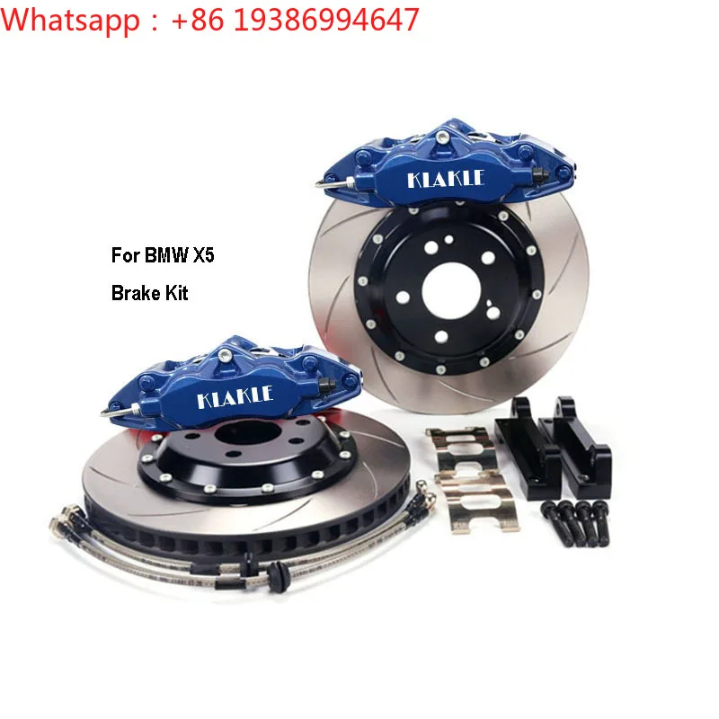 For KLAKLE New 9200 Brake Assembly 4 Piston Aviation Aluminum Alloy High Performance 355x28mm for X5 E70 2008