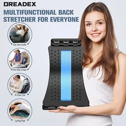 OREADEX Magnetotherapy 4-Level Adjustable Back Massager Stretcher Waist Neck Fitness Lumbar Cervical Spine Support Pain Relief