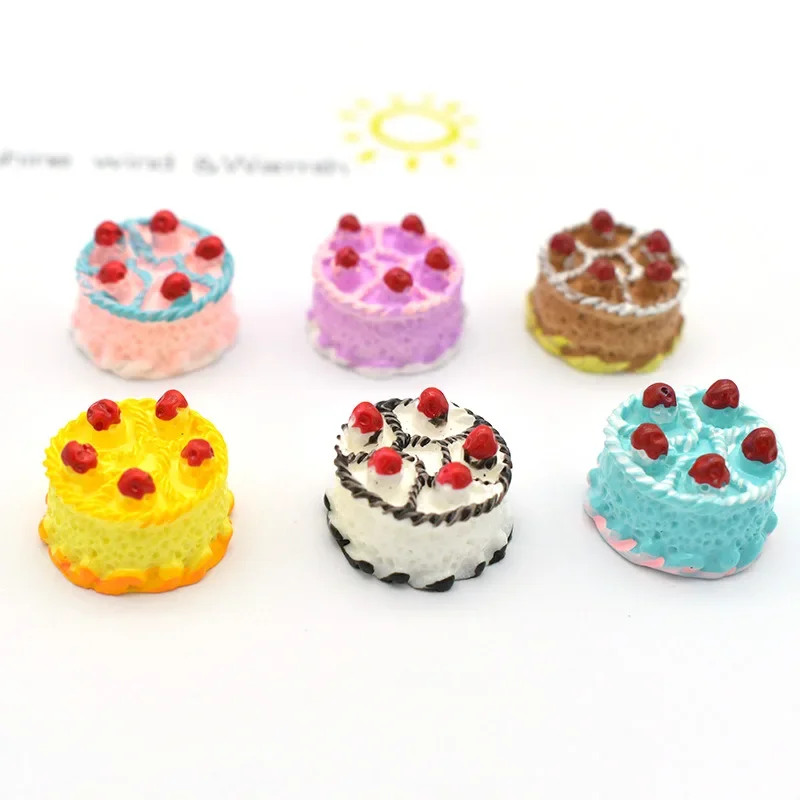 3D Fruit Cake Realistic Miniature Resin Food Figures Dessert Simulation Decorations DIY Dollhouse Toys Scrapbooking Photo Props