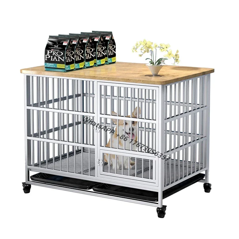 Stainless Steel Metal Medium And Large Dog Suitable For Bite-resistant Anti-rust Cage